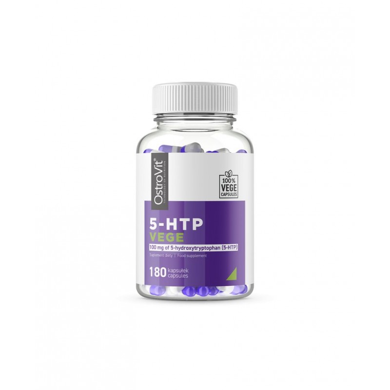 OstroVit 5-HTP VEGE 100 mg 180 Capsule Beneficii 5-HTP: ajuta la atenuarea anxietatii si stresului, creste natural nivelul de Se