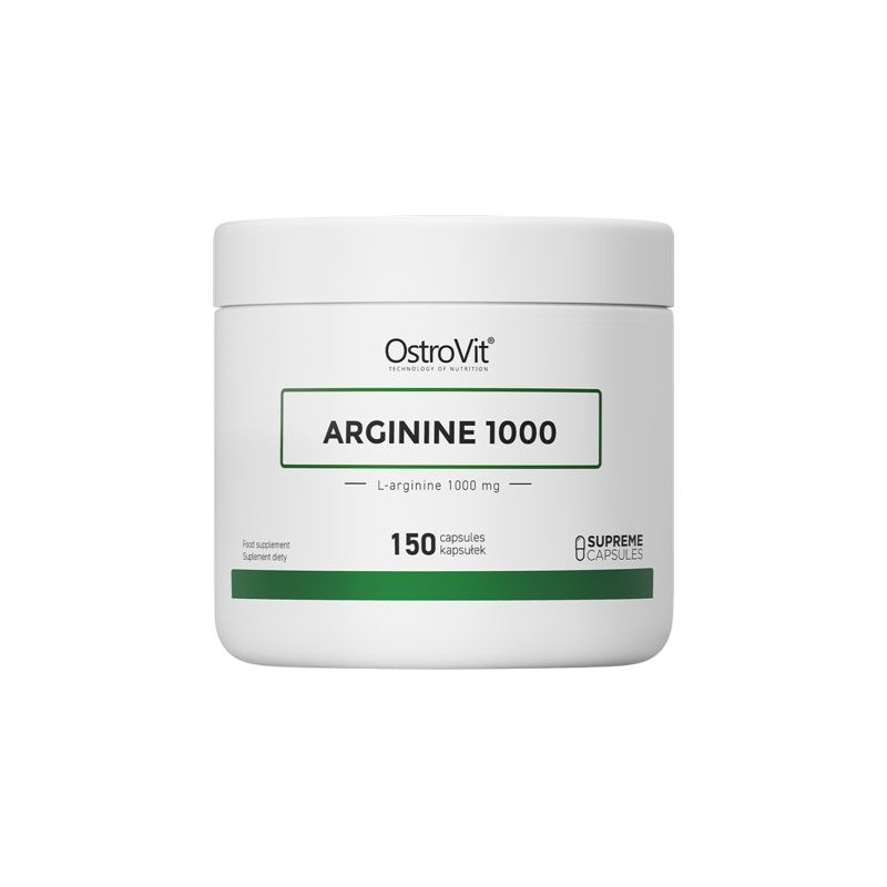 OstroVit Supreme Capsules Arginine 1000 mg 150 Capsule Beneficii Arginina: creste nivelul de Oxid Nitric, creste vascularizarea 