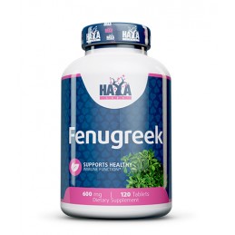Haya Labs Fenugreek (Schinduf) 600 mg,  120 capsule (Oboseala, ibidou, digestie) Beneficii Fenugreek (Schinduf) : sursa bogata d