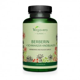 Berberin extract + Usturoi negru si Afine, 120 Caps (ajuta la cresterea imunitatii, amelioreaza infectiile cauzate de bacterii) 