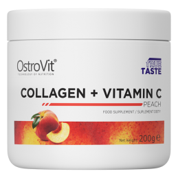 OstroVit Colagen Hidrolizat + Vitamina C, pulbere, piersici, 200 grame Beneficii Colagen + Vitamina C: OstroVit Collagen + Vitam