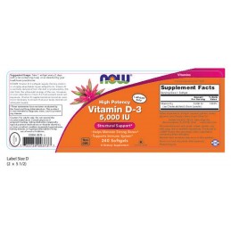 Now Foods Vitamina D3 5000 IU, 240 Capsule (Impotriva osteoporozei, dureri oase) Beneficii Vitamina D3: contribuie la buna funct