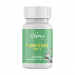 Vitamina D3 - 20.000 UI - 120 Comprimate, Doze foarte mari D3 Beneficii Vitamina D3: ajuta la mentinerea sanatatii oaselor, supo