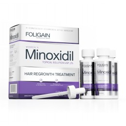 MINOXIDIL 2% Tratament pentru regenerarea parului pentru femei, 3 luni tratament FOLIGAIN MINOXIDIL 2% Tratament pentru regenera