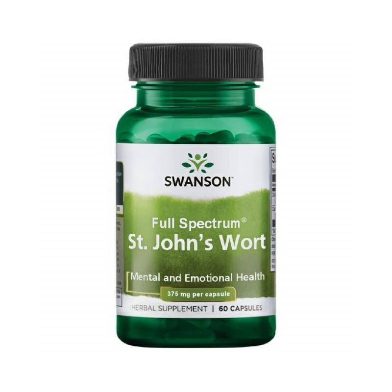 St. John's Wort - Sunatoare 375mg 60 Capsule, Swanson St. John's Wort - Sunatoare beneficii: ofera o stare de relaxare, modifica