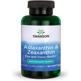 Swanson Astaxantina & Zeaxantina 60 Capsule (Supliment sanatate ochi) Beneficii astaxantina si zeaxantina: este un bun antioxida