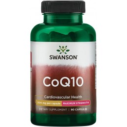 Supliment alimentar Coenzima Q10, 200 mg, 90 Capsule (Antioxidant natural, intareste imunitatea)- Swanson Beneficii Coenzima Q10