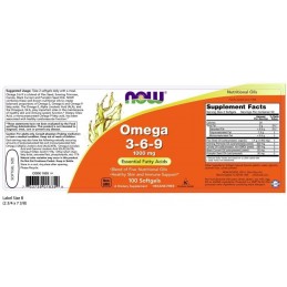 Now Foods Omega 3-6-9, 1000 mg, 100 Capsule (pentru artrita) Beneficii Omega 3-6-9: formeaza o parte vitala a membranelor celula