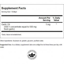 Garlic Oil - Ulei Usturoi Concentrat 500 mg 250 Capsule, Swanson Garlic Oil - Ulei Usturoi Concentrat Beneficii: poate ajuta la 