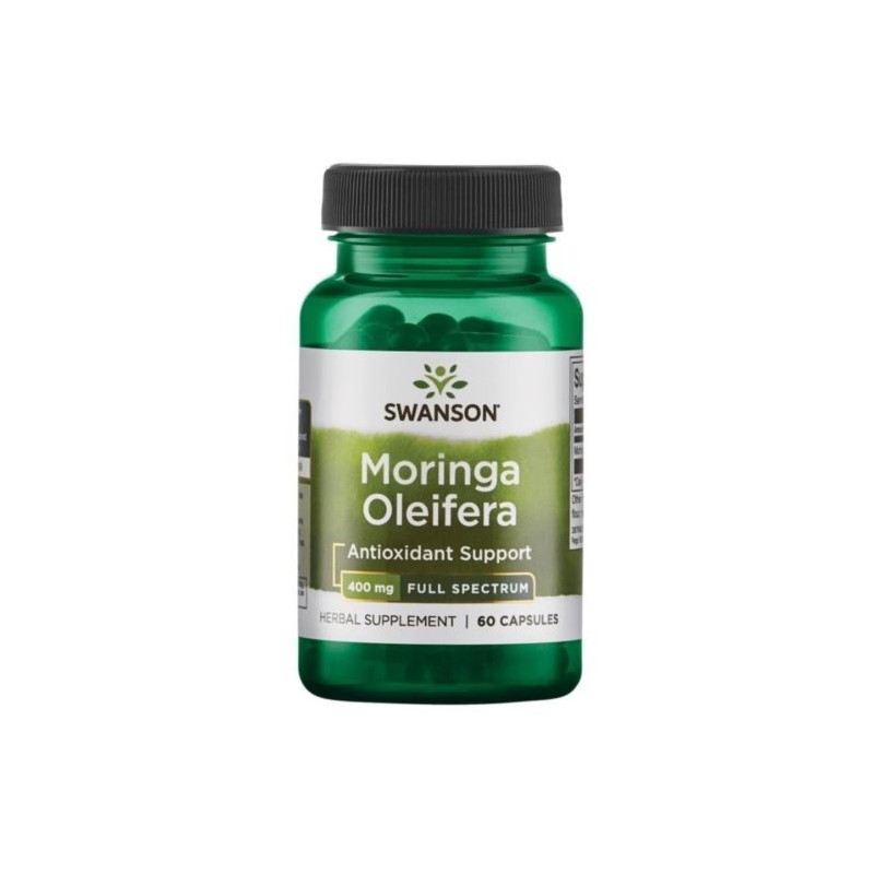 Swanson Moringa Oleifera, 400 mg, 60 Capsule Beneficii Moringa Oleifera: contine antioxidanti si compusi antiinflamatori, echili