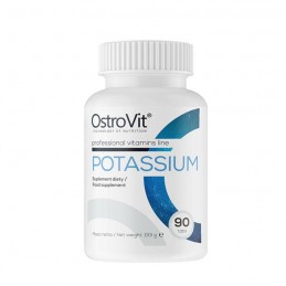 Potasiu 350 mg, 90 Capsule (ajuta in reducerea AVC-ului, ajuta la cresterea densitatii minerale osoase) Beneficii Potassium- aju