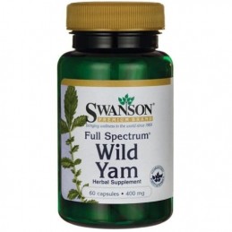 Supliment alimentar Full Spectrum Wild Yam (ignama salbatica), 400mg 60 Capsule- Swanson Beneficii ignama salbatica (Wild Yam)- 