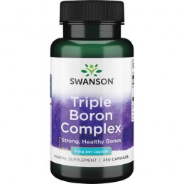 Supliment alimentar Triple Boron Complex (Bor), 3mg - 250 Capsule, Swanson Beneficii bor (boron)  accelereaza ameliorarea ranilo