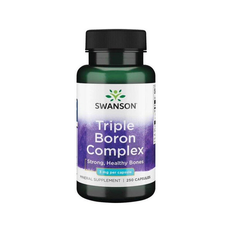 Swanson Triple Boron Complex (Bor), 3mg - 250 Capsule Beneficii bor (boron)  accelereaza ameliorarea ranilor, imbunatateste sana