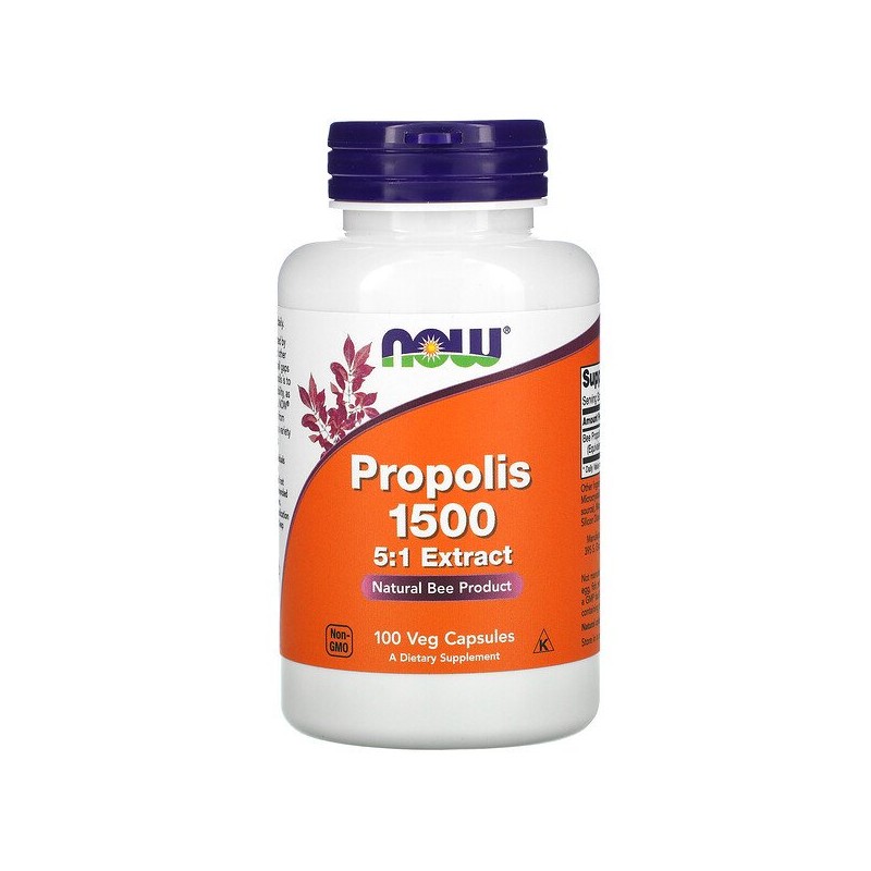 NOW Foods Propolis 5:1 Extract 1500, 300 mg - 100 Capsule Beneficii ale propolisului: acesta joaca un rol pozitiv in- acnee, inf