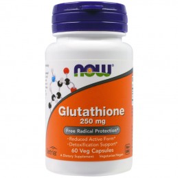 NOW Foods Glutathione (Glutation), 250mg - 60 Capsule Beneficiile glutationului: reduce stresul oxidativ, poate ameliora psoriaz