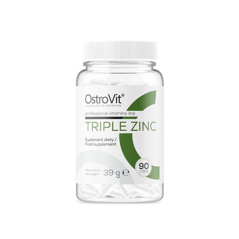 OstroVit Triple Zinc, 15 mg - 90 Capsule Beneficii Zinc: reglarea proceselor metabolice si a activitatii enzimelor din organism,