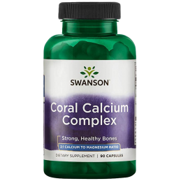 Supliment alimentar Coral Calcium Complex - 90 Capsule, Swanson Beneficii ale Calciului de coral: ameliorarea rahitismului si a 