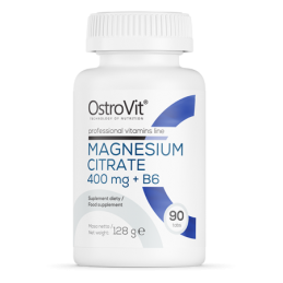 Magneziu Citrat + Vitamina B6, 400mg, 90 Pastile Beneficii Magnesium Citrate &amp; B6- sustine un efect calmant in starile de ag