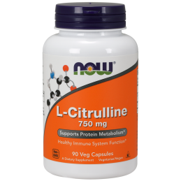 Now Foods L-Citrulline 750 mg - 90 Capsule Beneficiile Citrulinei: poate imbunatati performanta atletica, imbunatateste sanatate