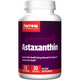 Jarrow Astaxanthin (Astaxantina) 12mg - 30 Capsule Beneficii Astaxantina: antioxidant, sustine o piele sanatoasa, supliment pent