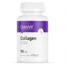 OstroVit Colagen Hidrolizat 1000 mg 90 Tablete Beneficii Colagen Hidrolizat: reduce liniile fine si ridurile, imbunătățește hidr