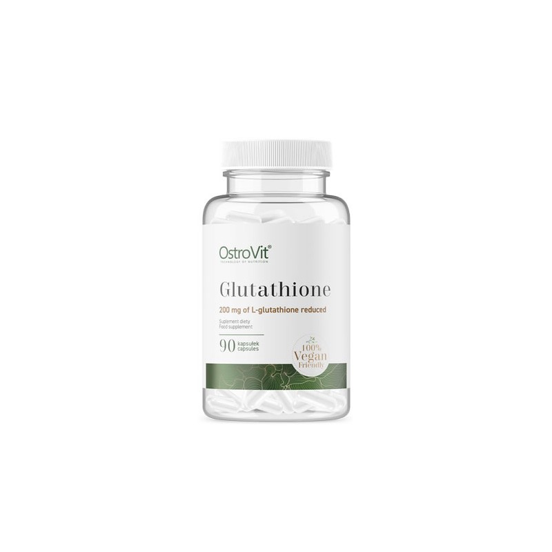 L-Glutation redus - Glutathione 200mg 90 Capsule, OstroVit L-Glutation redus - Glutathione beneficii: are efect antioxidant, fun