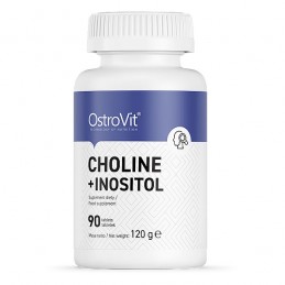 Colina + Inozitol, 90 Tablete (sustine functionarea sistemului nervos, participa la metabolismul grasimilor) Beneficii OstroVit 