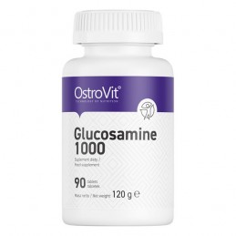 Glucozamina, 1000 mg, 90 Pastile- Ameliorează simptomele osteoartritei, exercită o acțiune antiinflamatorie Beneficii Glucosamin