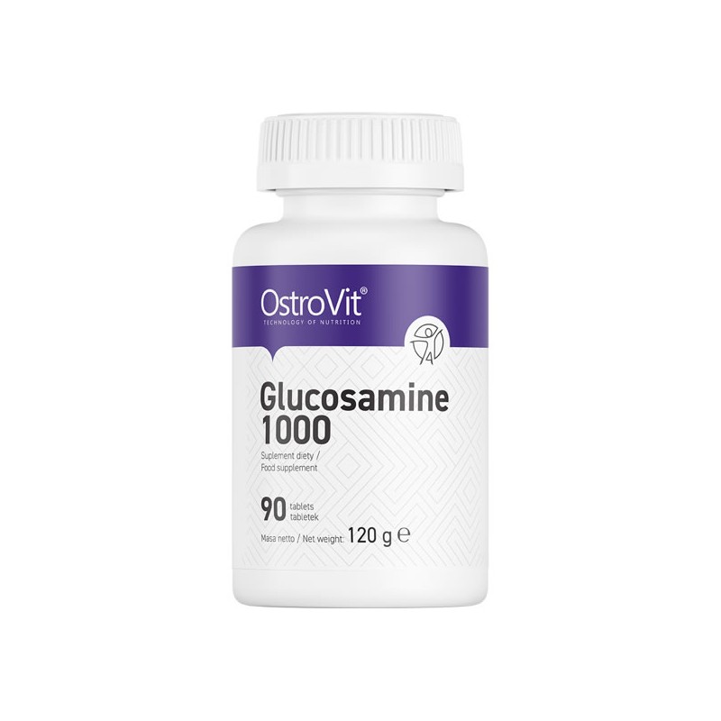 OstroVit Glucosamine 1000 mg 90 Tablete (Glucozamina pentru articulatii dureroase) Beneficii Glucosamine: ameliorează simptomele