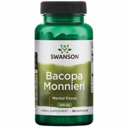 Swanson Bacopa Monnieri, 250mg - 90 Capsule Beneficii Bacopa Monnieri- contine antioxidanti puternici, poate reduce inflamatia, 