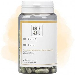 Belle&Bio Melanina 90 capsule Beneficii Melanina: culoarea bronzului mult mai intensa, actiune antioxidanta, piele stralucitoare