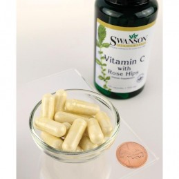 Swanson Vitamin C & Rose Hips Extract (Vit.C & Macese) - 100 Capsule Beneficii Vitamina C &amp; Macese: antioxidant, ajuta in pr