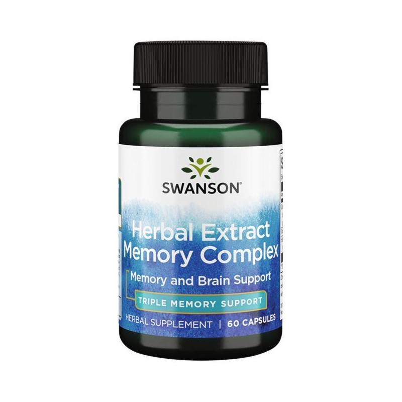 Swanson Herbal Extract Memory Complex (pentru memorie) - 60 Capsule Beneficii Herbal Extract Memory Complex: poate diminua stari