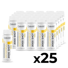 OstroVit Vitamin C 2000 Shot - 25x100 ml Beneficii Vitamina C 2000 Shot: suport natural pentru sistemul imunitar, compus chimic 