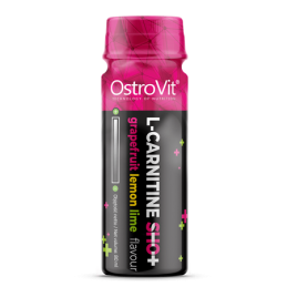 L-carnitine Shot 80 ml (grepfrut, lamaie)- sprijina procesele de ardere a grasimilor (absorbtia de energie din grasimi) Benefici