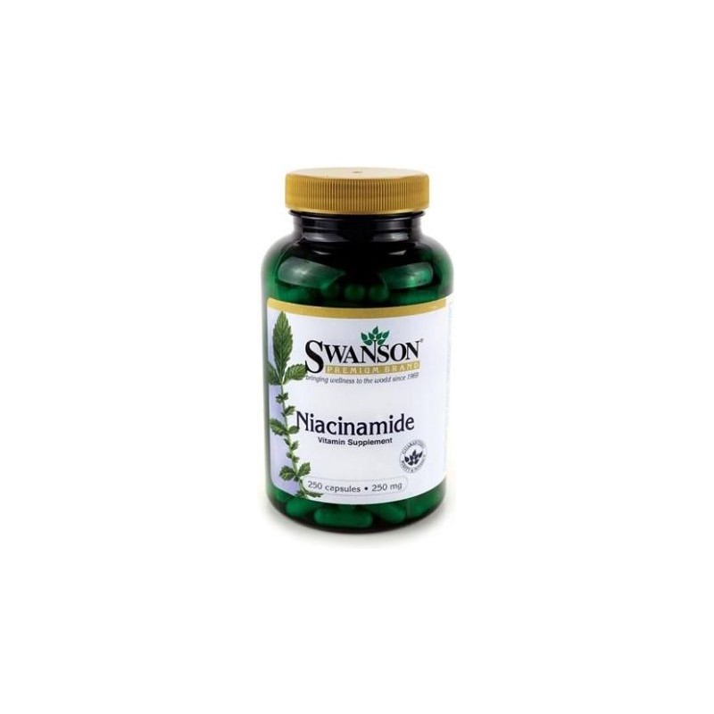 Swanson Niacinamide - Vitamina B3 250 mg - 250 Capsule Beneficii Niacinamide: metabolizarea normala a energiei, contribuie la re