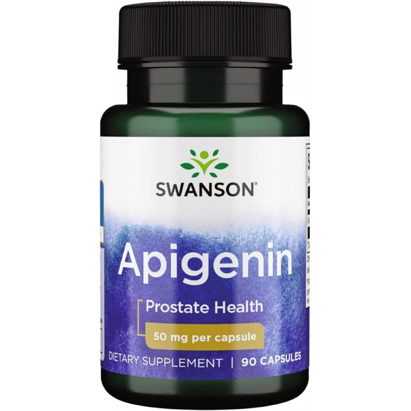 Swanson Apigenin (pentru prostata) 50 mg, 90 Capsule Beneficii Apigenin: sprijina sanatatea prostatei, promoveaza metabolismul g