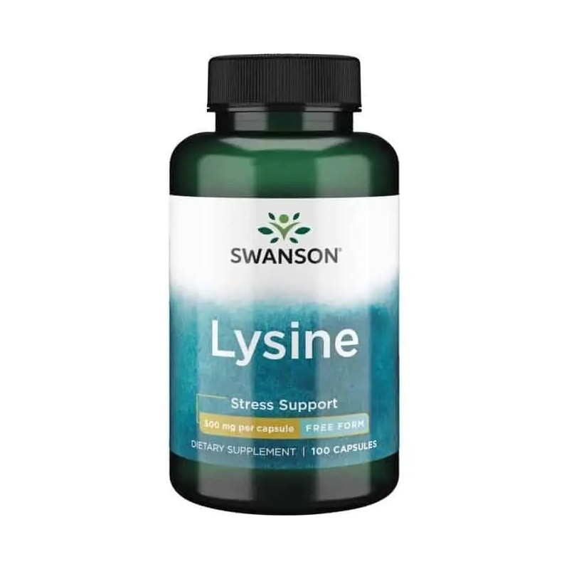 Swanson L-Lysine - 500mg Free-Form - 100 capsule Beneficii L-Lizina: ajuta la producerea de enzime, hormoni si anticorpi, compon