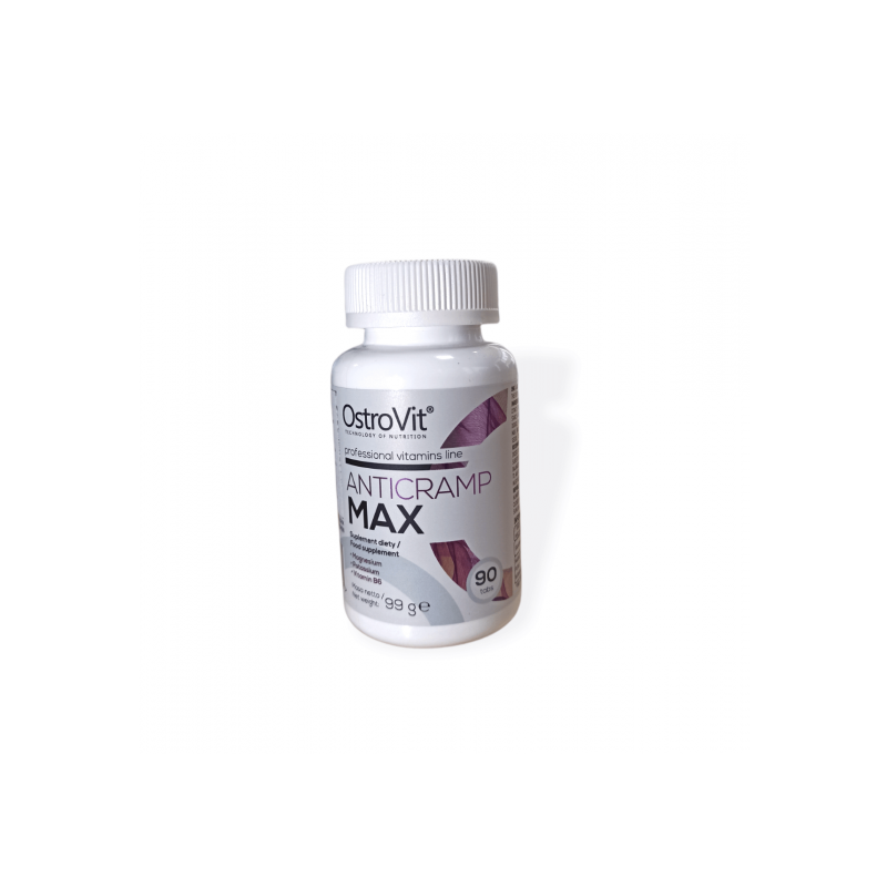 OstroVit Anti Cramp Max Magnesium - 90 Tablete Beneficii Anti Cramp: are un efect pozitiv asupra sistemului nervos, contribuie l