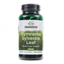 Supliment alimentar Gymnema Sylvestre, 400 mg - 100 Capsule, Swanson Beneficii Gymnema Sylvestre- reduce pofta de zahar facand a