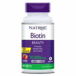 Natrol Biotin Fast Dissolve - 10000mcg - 60 Tablete Beneficii Biotina: importanta pentru par, piele si sanatatea unghiilor, nutr