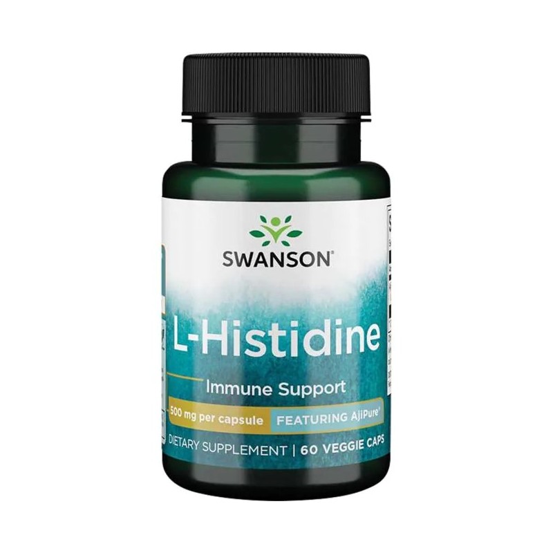 Swanson L-Histidine 500mg - 60 Capsule Beneficii L-histidina: sustine sistemul imunitar, poate ajuta la ameliorarea bolilor cron