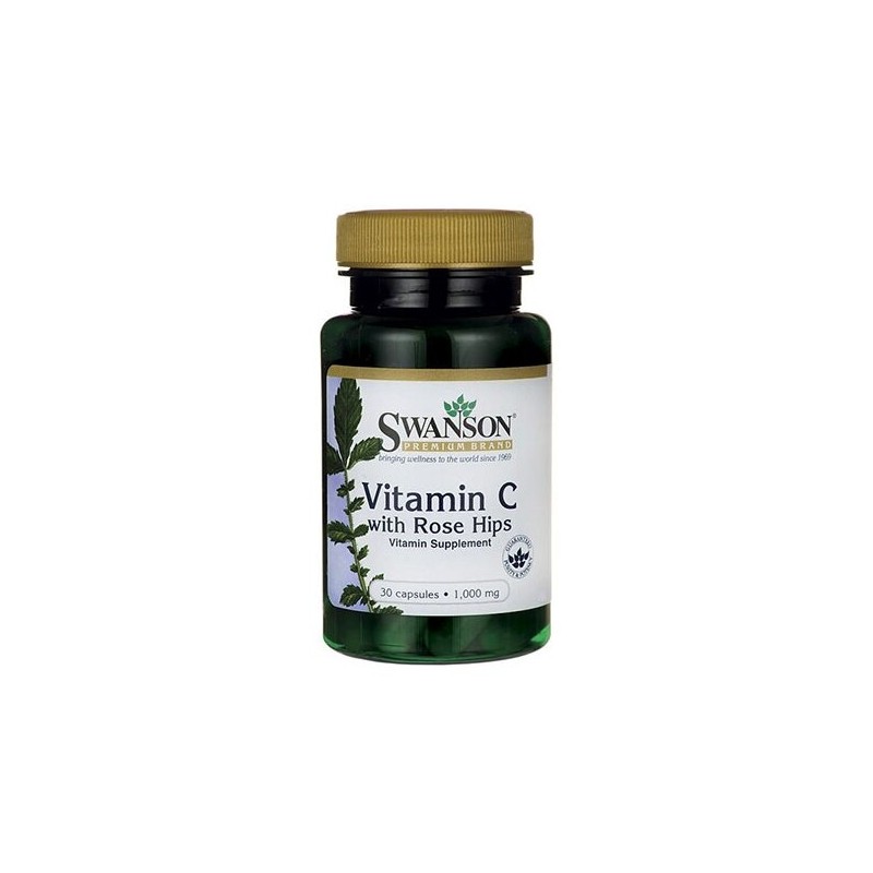 Swanson Vitamin C & Rose Hips Extract (Vit.C & Macese) 1000 mg, 30 Capsule Beneficii Vitamina C &amp; Macese: antioxidant, ajuta
