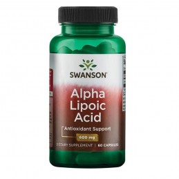 Swanson Alpha Lipoic Acid 600 mg 60 Capsule, Acid Alfa Lipoic Beneficii acid alfa-lipoic: Are proprietati antioxidante puternice