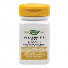 Supliment alimentar VITAMIN D3 5000UI - 60 Capsule, Secom Proprietati Vitamina D3:
Formula ce contine Vitamina D3 din sursa natu