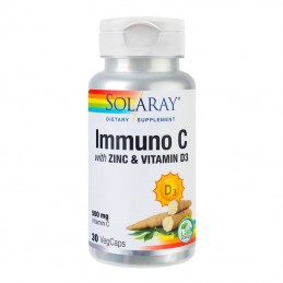 Supliment alimentar Zinc si Vitamina D3 Immuno C - 30 Capsule, Secom Beneficii Zinc si Vitamina D3 Immuno C- Contribuie la funct