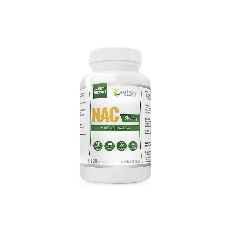 Wish NAC - N-Acetil Cisteina 800mg - 120 Capsule Beneficiile N-Acetil Cisteinei: esentiala pentru a face glutationul, un puterni
