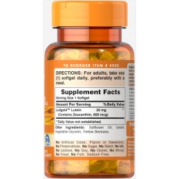 PURITAN'S PRIDE Luteina (cu Zeaxantina) 20mg - 30 Capsule Beneficii Luteina &amp; Zeaxantina: puternici antioxidanti, imbunatate