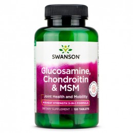 Swanson Glucosamine Chondroitin & MSM 500/400/200 - 120 Tablete Beneficii Glucosamine + MSM + Chondroitin: trei compusi de susti
